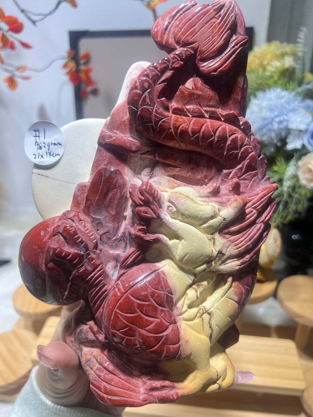 Mookite carving dragon