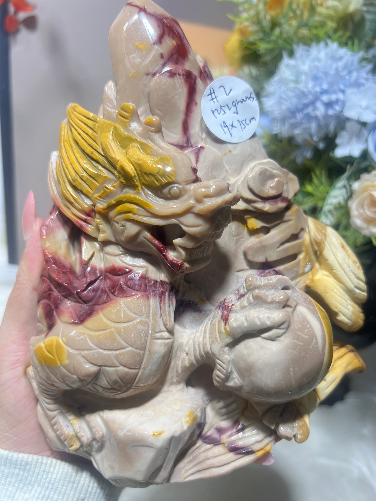 Mookite carving dragon